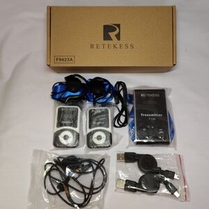 WIRELESS TRANSMITTER SYSTEM - 2 Audio Receiver Set - NEW